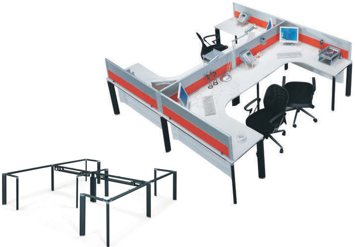 辦公臺|鋼木職員臺|辦公家具|鋼木職員臺