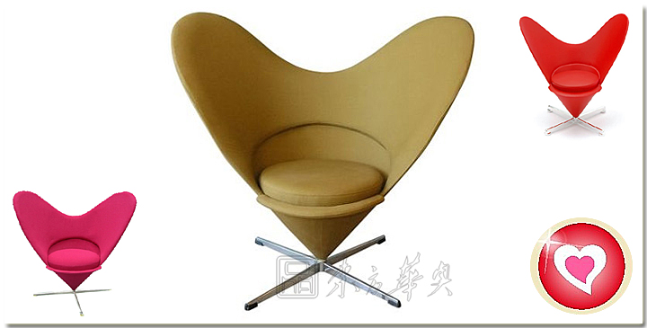 現(xiàn)代經典休閑椅|布面休閑椅|辦公家具|潘頓心椅|心型休閑椅