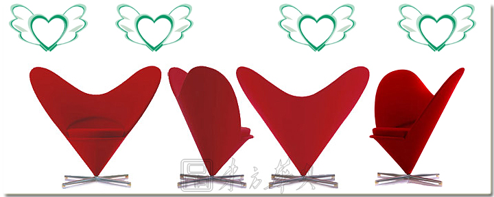 現(xiàn)代經典休閑椅|布面休閑椅|辦公家具|潘頓心椅|心型休閑椅