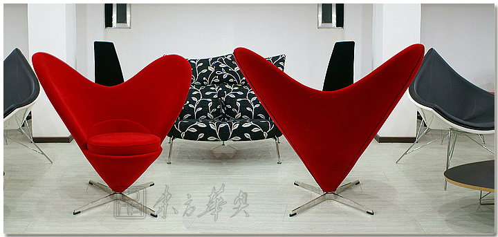 現(xiàn)代經典休閑椅|布面休閑椅|辦公家具|潘頓心椅|心型休閑椅