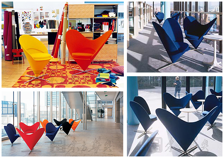 現(xiàn)代經典休閑椅|布面休閑椅|辦公家具|潘頓心椅|心型休閑椅